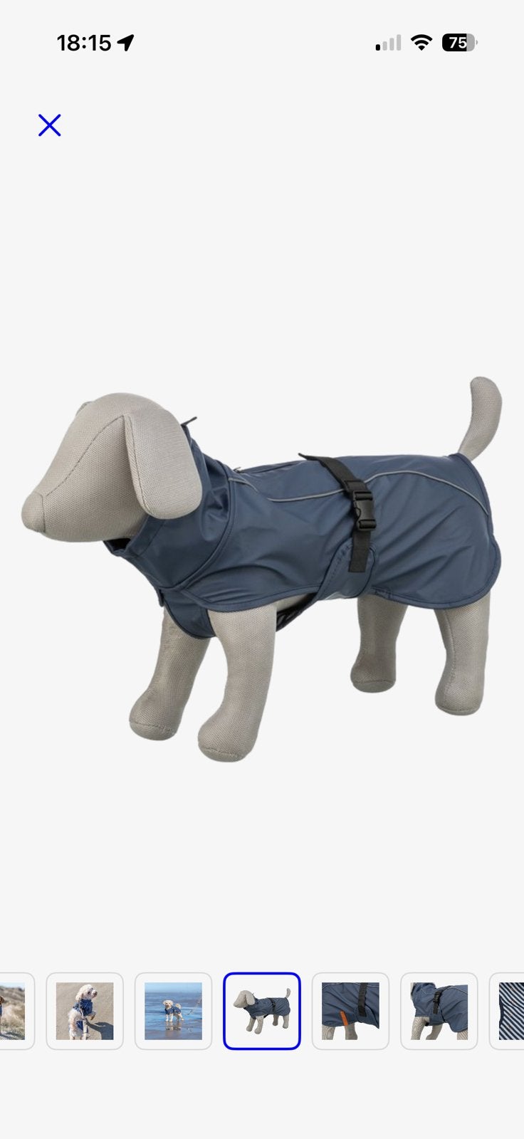 Trixxie hondenregenjack 55cm, Ophalen of Verzenden, Zo goed als nieuw, Hondenjas