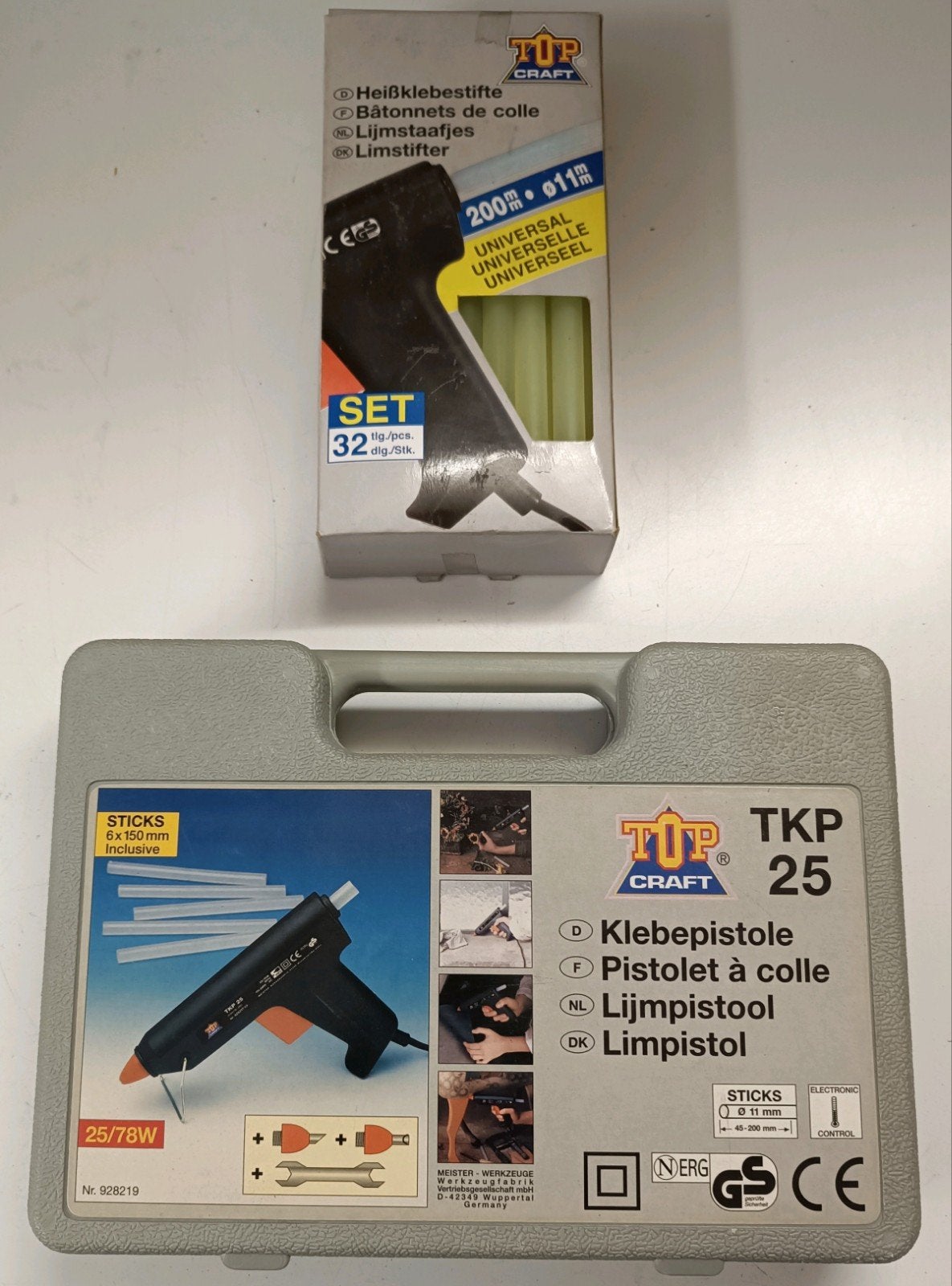 Topcraft lijmpistool zo goed als nieuw met 32 lijmsticks, Ophalen of Verzenden, Zo goed als nieuw, Overige typen, Overige merken