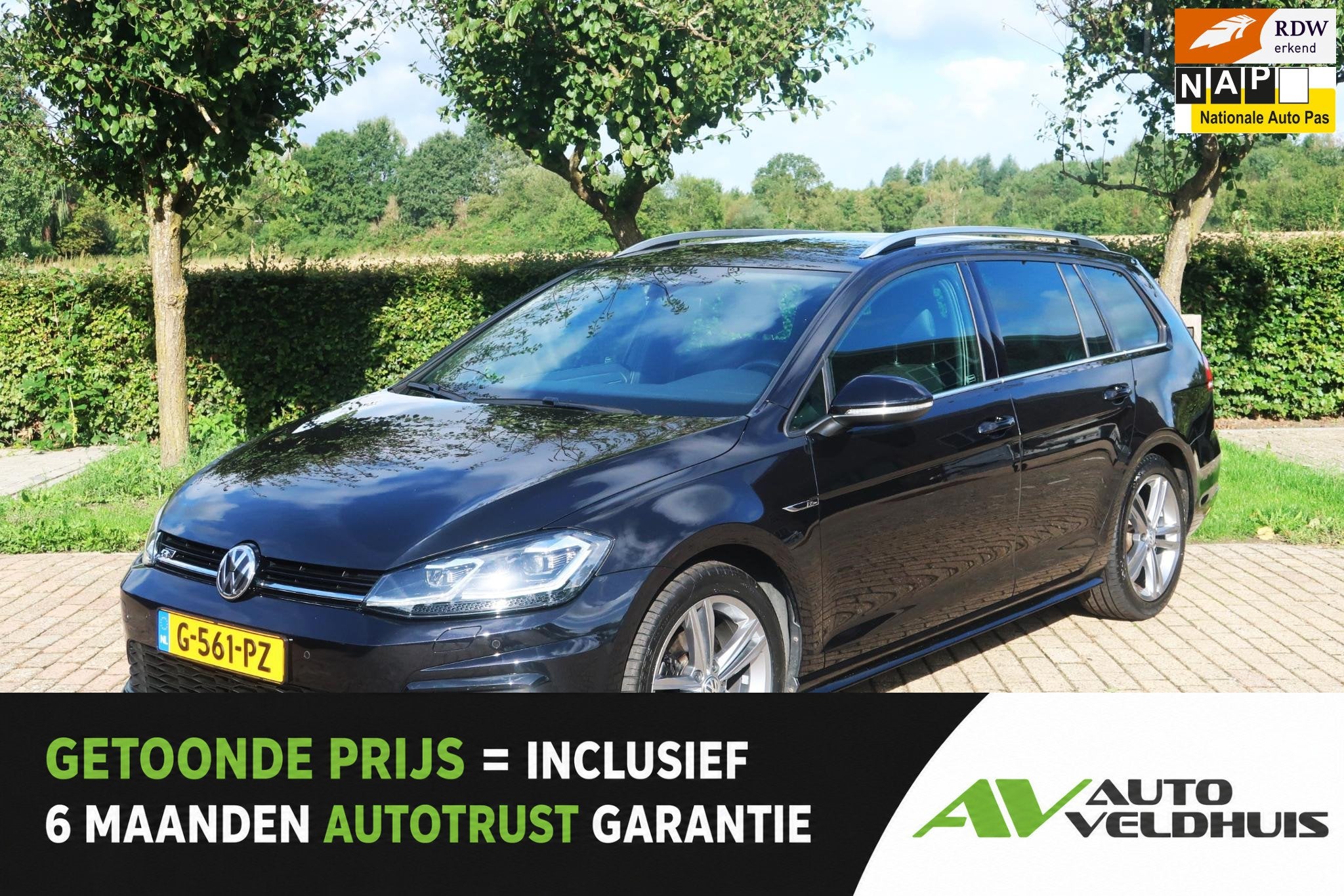 Volkswagen Golf Variant 1.5 TSI Highline Business R, Dealer onderhouden, 4 cilinders, 150 pk, Zwart