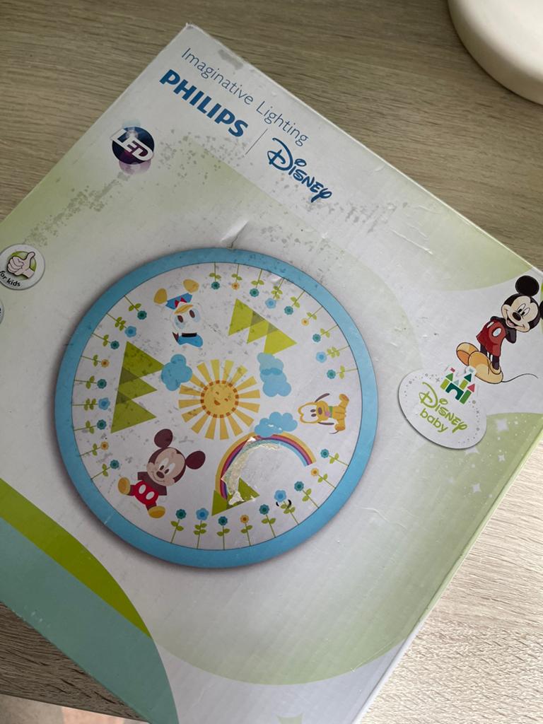 Nieuwe led lamp Mickey Mouse (blauw en rond), Verzamelen, Disney, Ophalen of Verzenden, Mickey Mouse, Nieuw, Overige typen