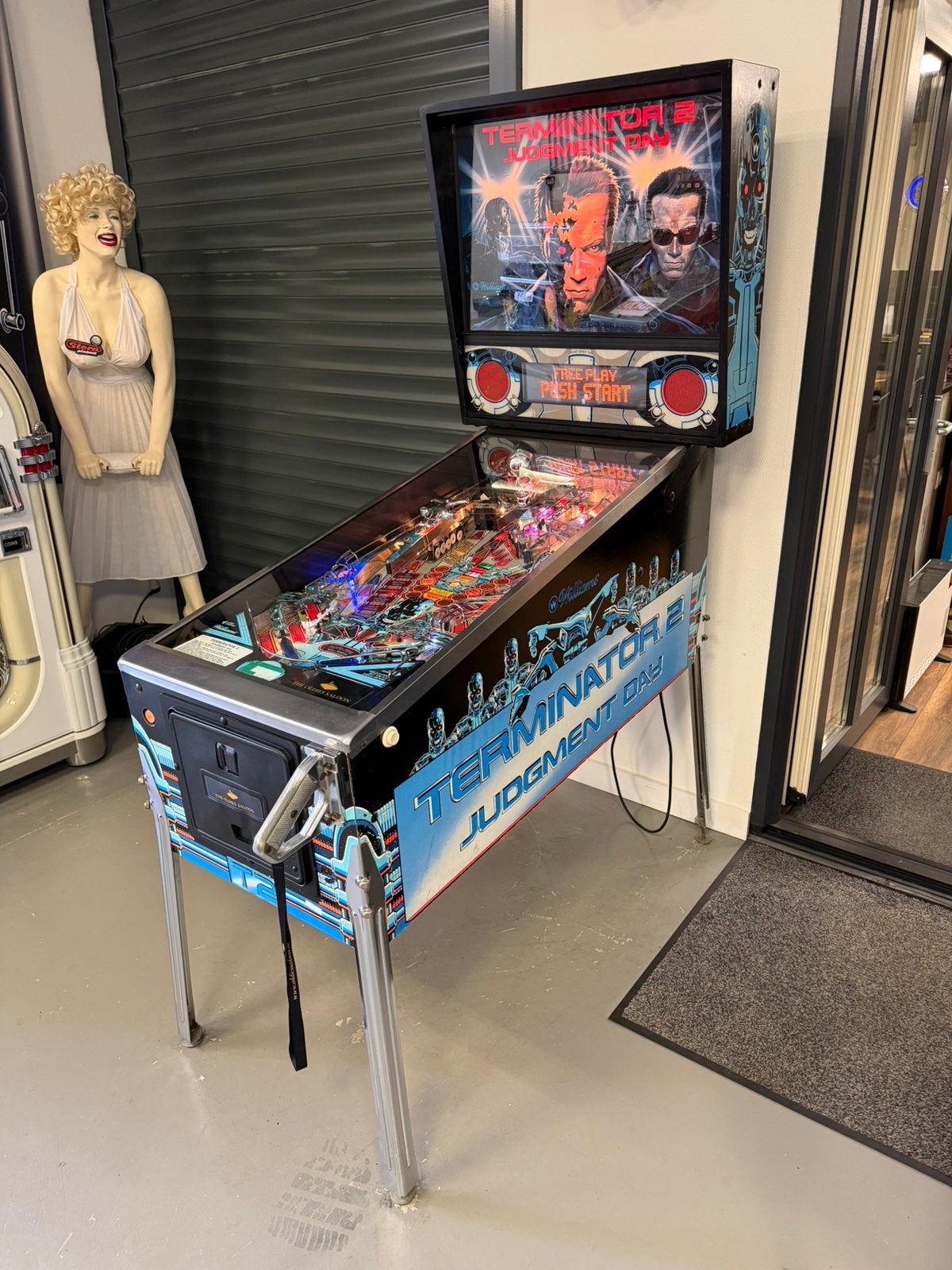 Flipperkast Williams Terminator 2 Judgement Day Pinball, Ophalen, Gebruikt, Williams, Dot-matrix