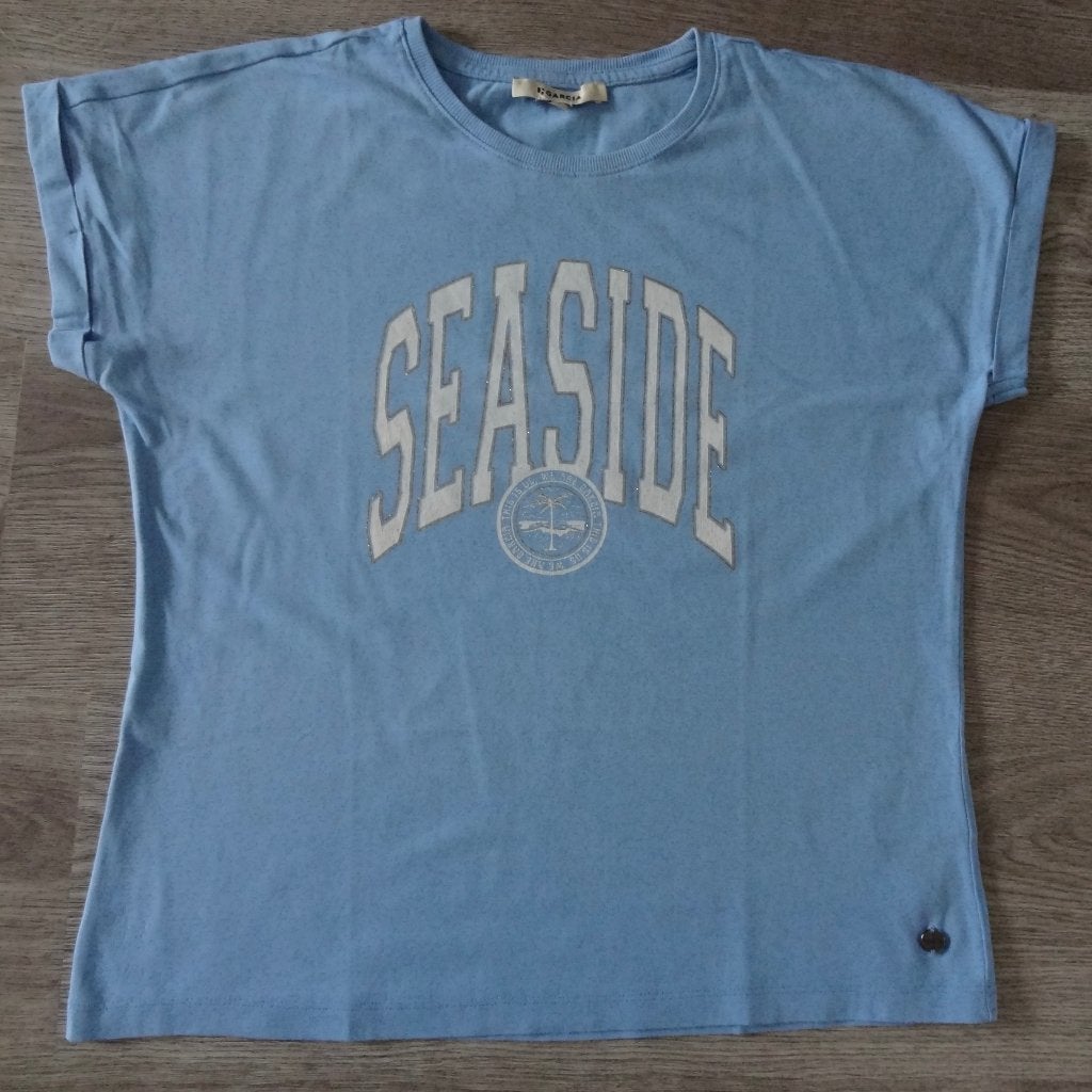 Blauw t-shirt Garcia maat S, Blauw, Ophalen of Verzenden, Korte mouw, Maat 36 (S)