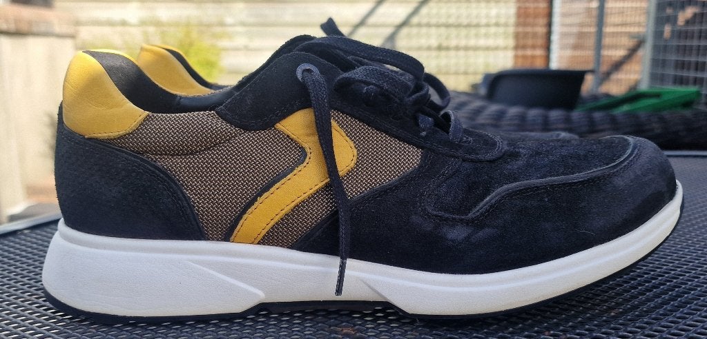 Xsensible Stretchwalker sneakers in zwart en geel, maat 45, Xsensible, Zwart, Ophalen of Verzenden, Sneakers of Gympen