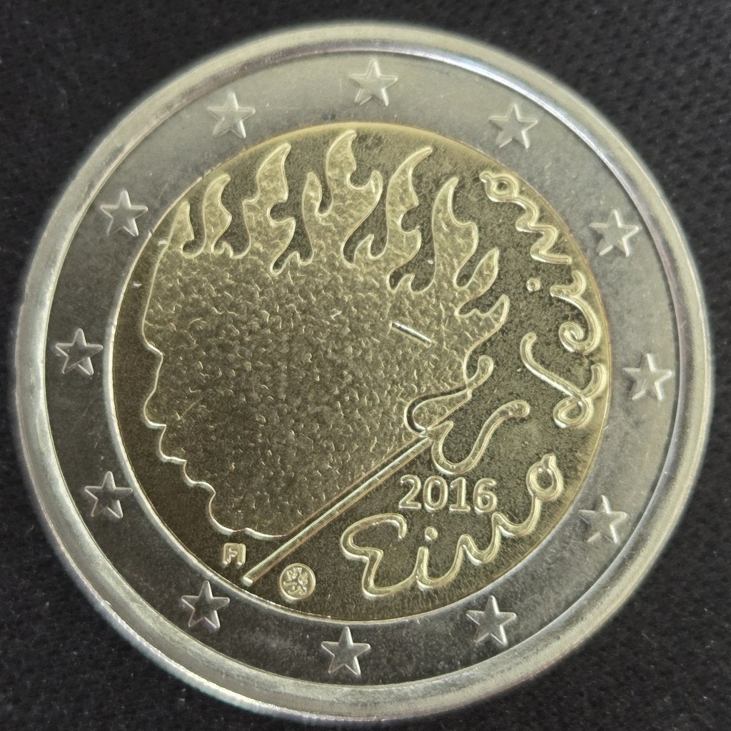 Finland 2016: Eino Leino | Meerdere beschikbaar, Postzegels en Munten, Ophalen of Verzenden, Finland, 2 euro, Losse munt