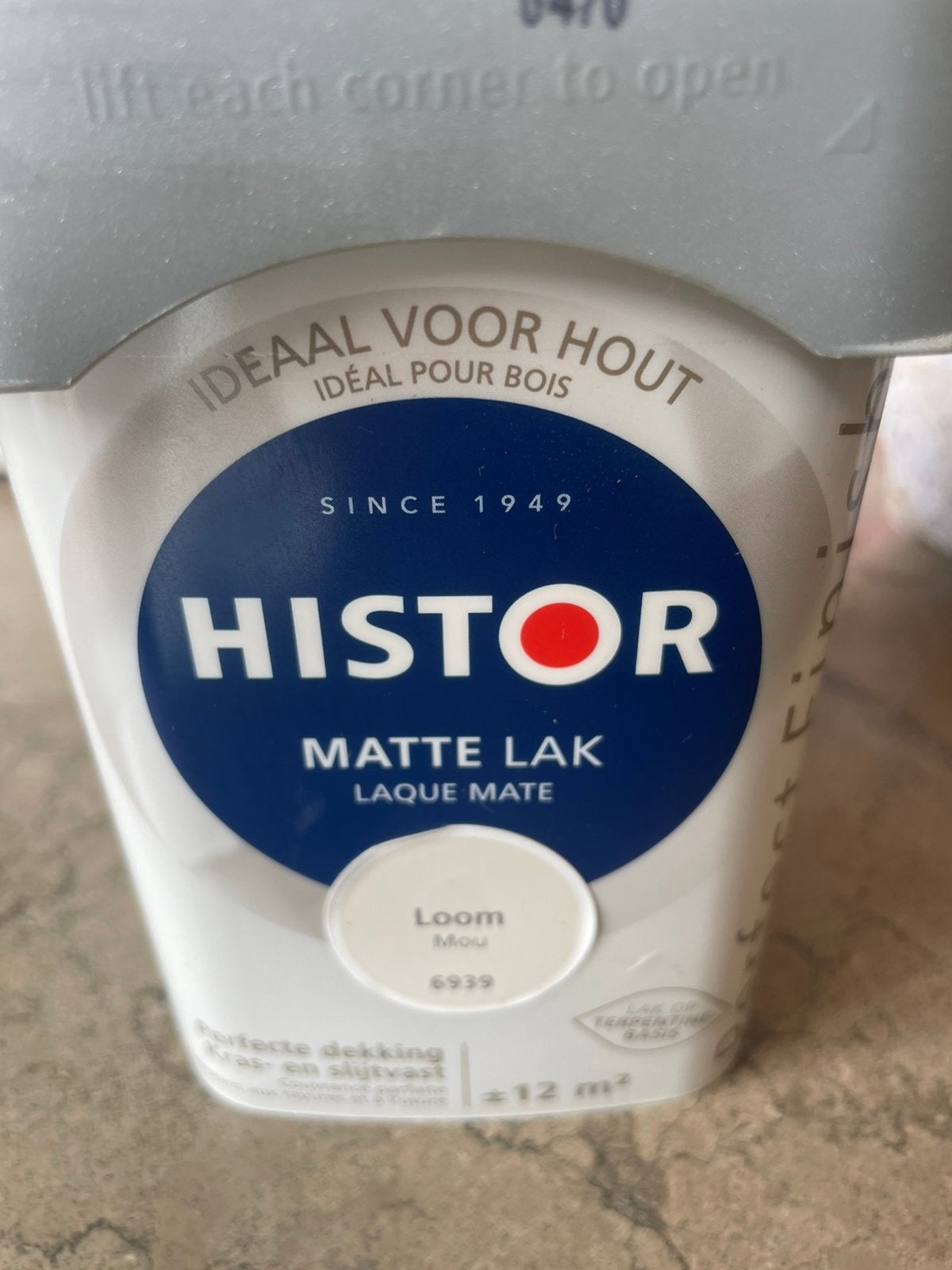 Histor matte lak in de kleur loom, Ophalen, Zo goed als nieuw, Wit, Lak