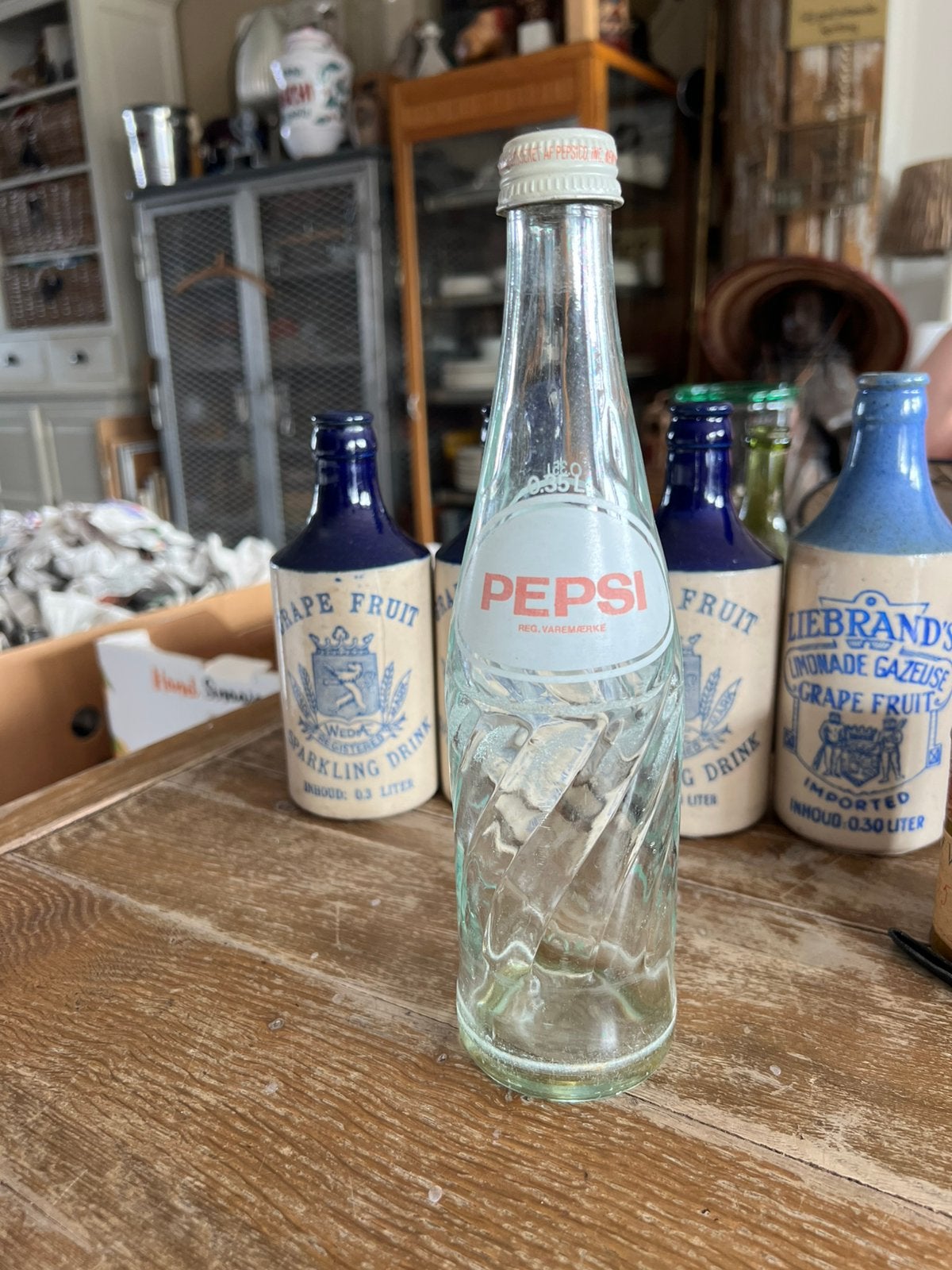 Vintage Pepsi flesje, Ophalen of Verzenden, Gebruikt, Gebruiksvoorwerp