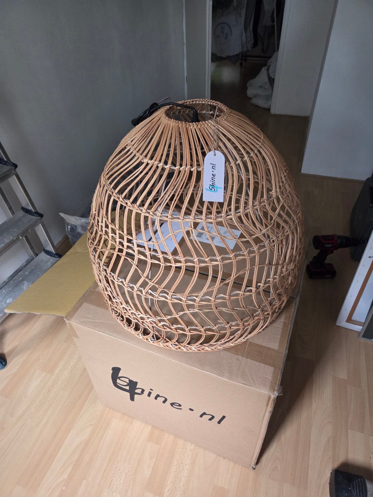 Nieuwe Rotan Hanglamp Ravi - Rond - 4Shine, Ophalen, Nieuw, Natuurlijk materiaal, Bohemian, Scandinavisch, Landelijk