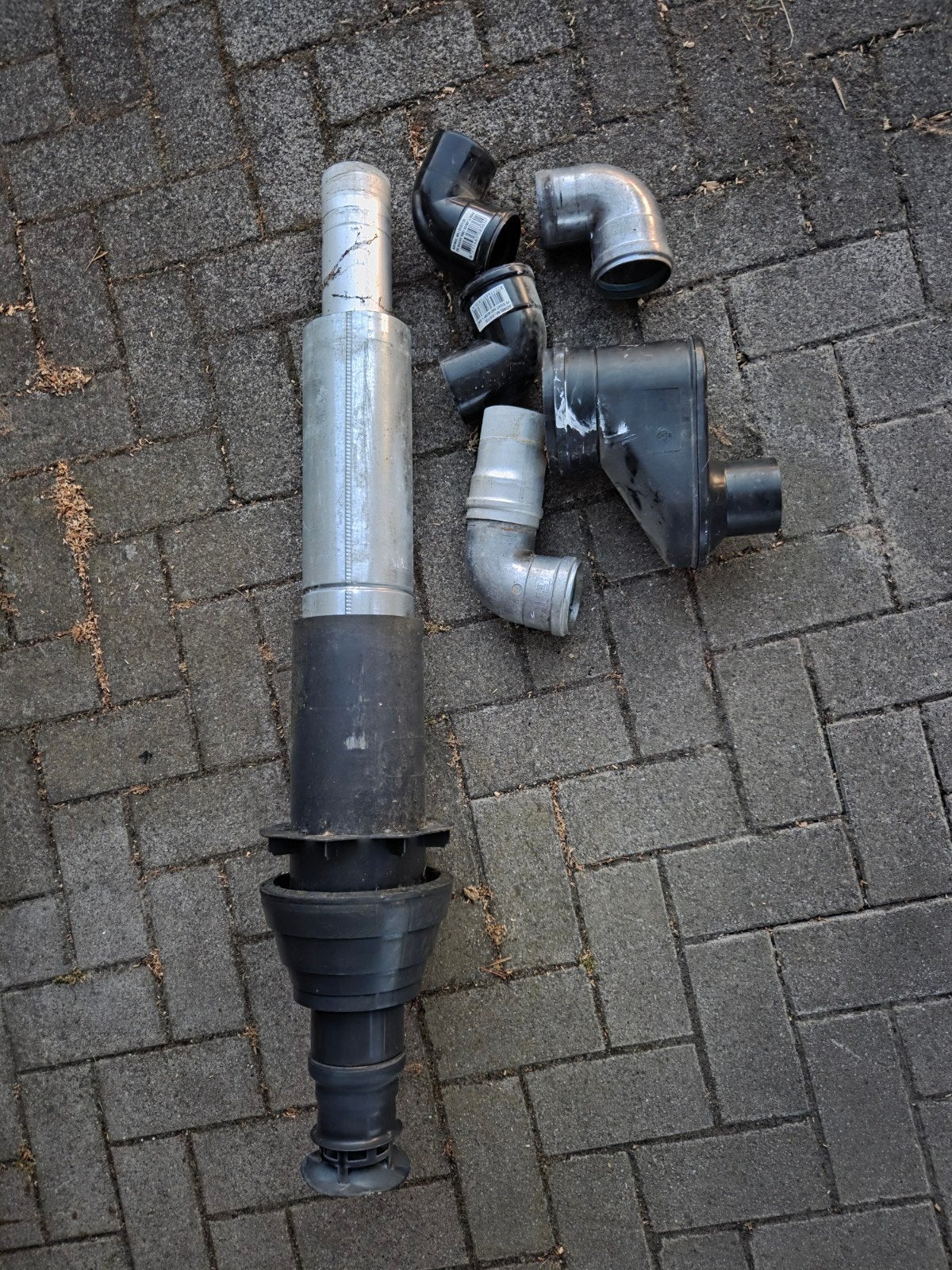 Dakdoorvoer CV-ketel met hulpstukken, Ophalen