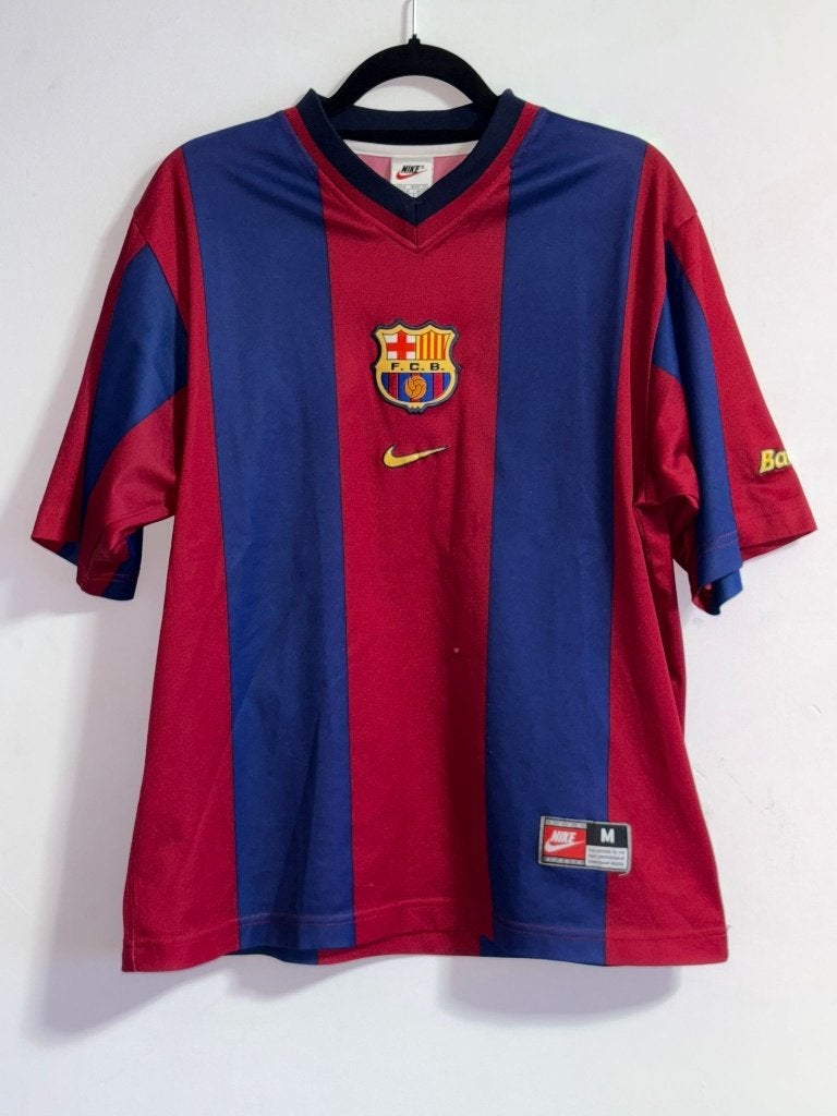 Origineel Barcelona 1998-00 Thuis shirt - Maat M - 6/10, Nike, Ophalen of Verzenden, Voetbal, Gedragen