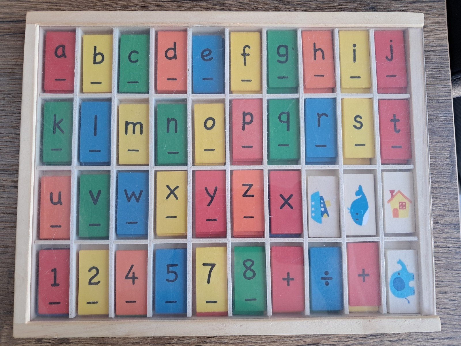 houten letters, Ophalen, Gebruikt, Taal en Lezen