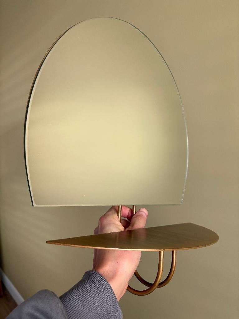Sissy-Boy spiegel (brass/messing), Minder dan 50 cm, Rond, Ophalen of Verzenden, Zo goed als nieuw