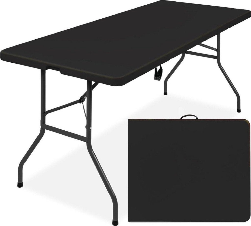 Zwarte inklapbare klaptafels 180 cm – A/B/C vanaf €30, Campingtafel, Stuartweg 8a, 4131NJ Vianen, Zo goed als nieuw, AD-Commerce@hotmail.com