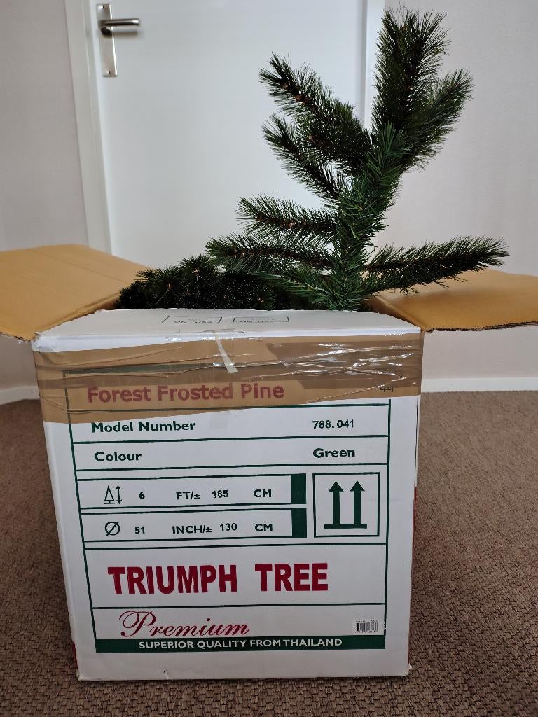 Mooie 185 cm hoge kunst kerstboom, Diversen, Kerst, Ophalen, Gebruikt