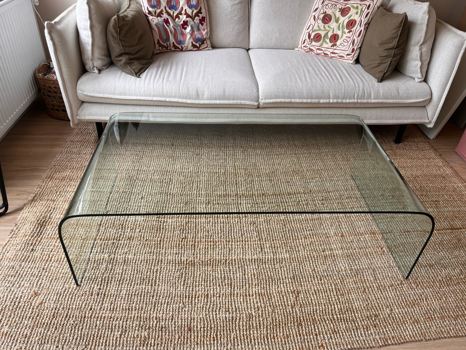 Glazen Salontafel - 120x70, Huis en Inrichting, Ophalen, Gebruikt, 100 tot 150 cm, 50 tot 100 cm