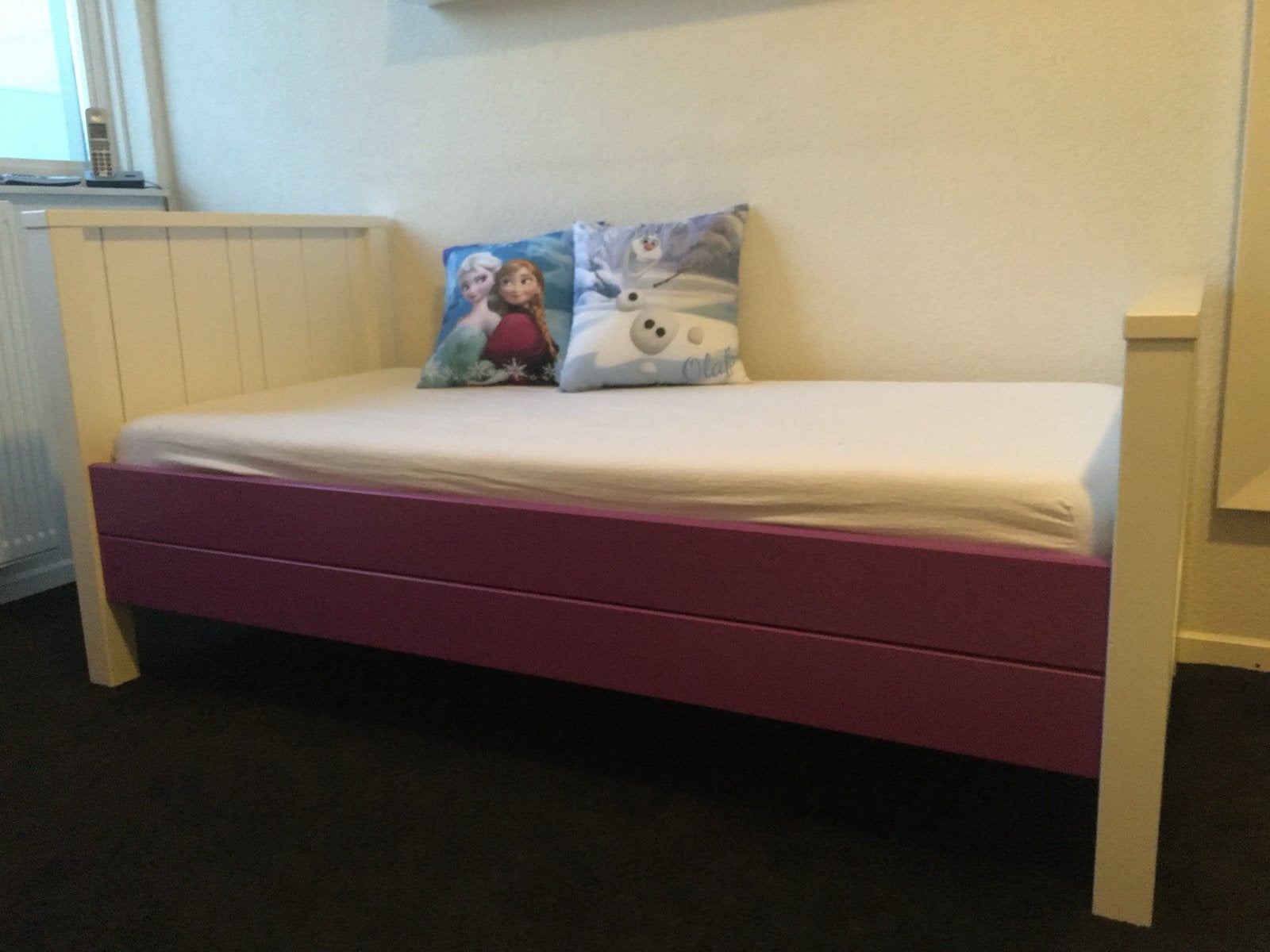 Leuk kleuterbed, Kinderen en Baby's, Ophalen, 70 tot 85 cm, Zo goed als nieuw, Lattenbodem