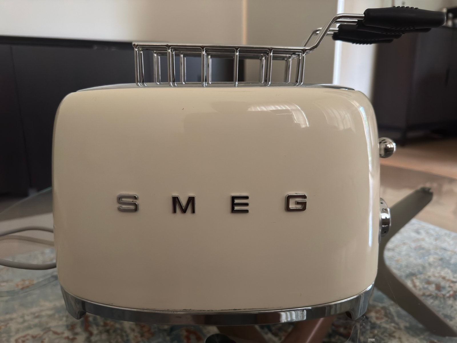 SMEG broodrooster inclusief 2 tosti klemen, Witgoed en Apparatuur, Ophalen, Zo goed als nieuw