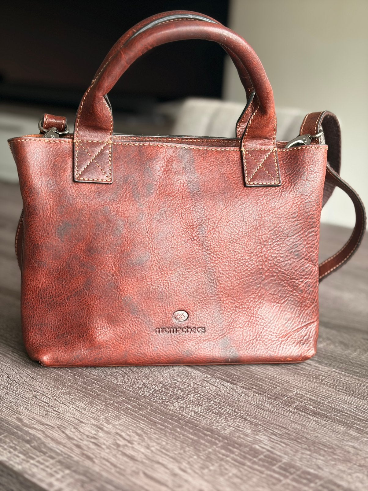 Micmacbags handtas bruin leer nieuw, Ophalen of Verzenden, Nieuw, Bruin, Handtas