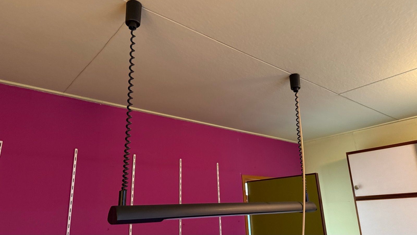 Retro TL balk armatuur - Industriële hanglamp, Ophalen, Gebruikt, 100 tot 150 cm, Minder dan 25 cm