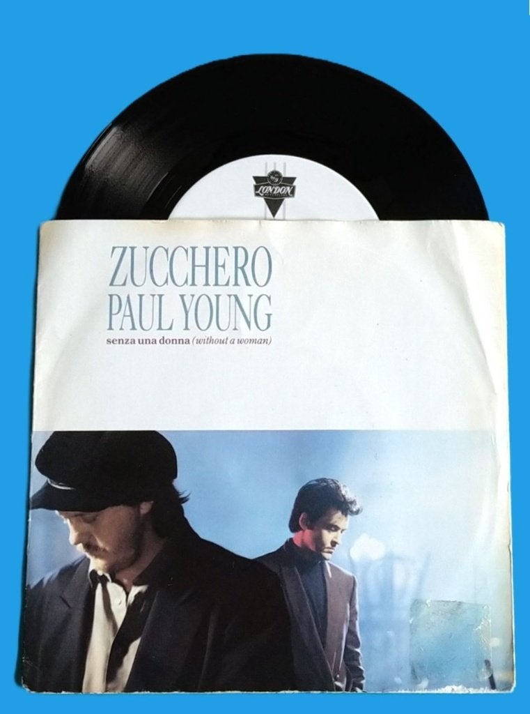 Paul Young & Zucchero - Senza una donna (info*), Verzenden, Zo goed als nieuw, 7 inch, Pop