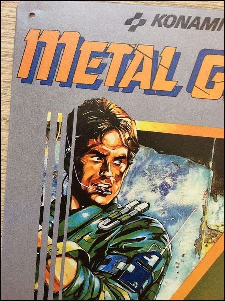 METAL GEAR KONAMI Retro Metalen Wandbord solid nes, Avontuur en Actie, Verzenden, 1 speler, Nieuw