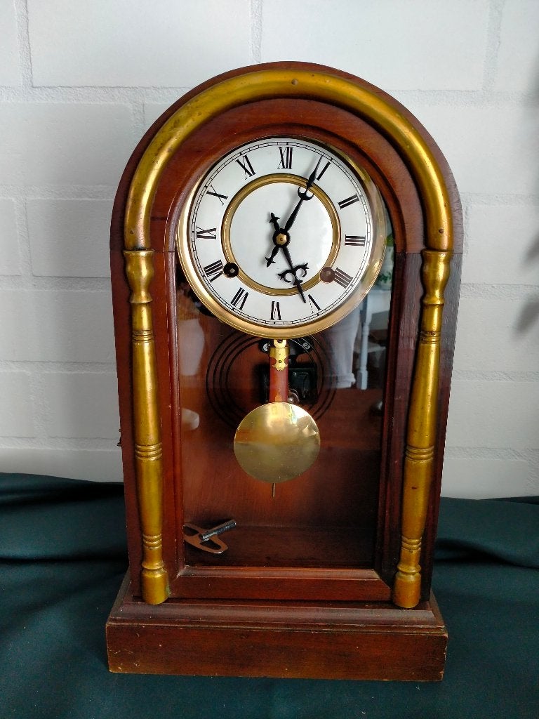 Grote houten schoorsteenklok, Ophalen of Verzenden