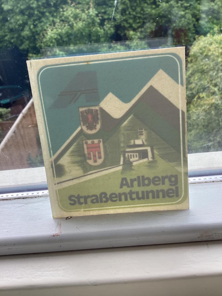 Raamsticker Arlberg Strassentunnel, Verzenden, Zo goed als nieuw
