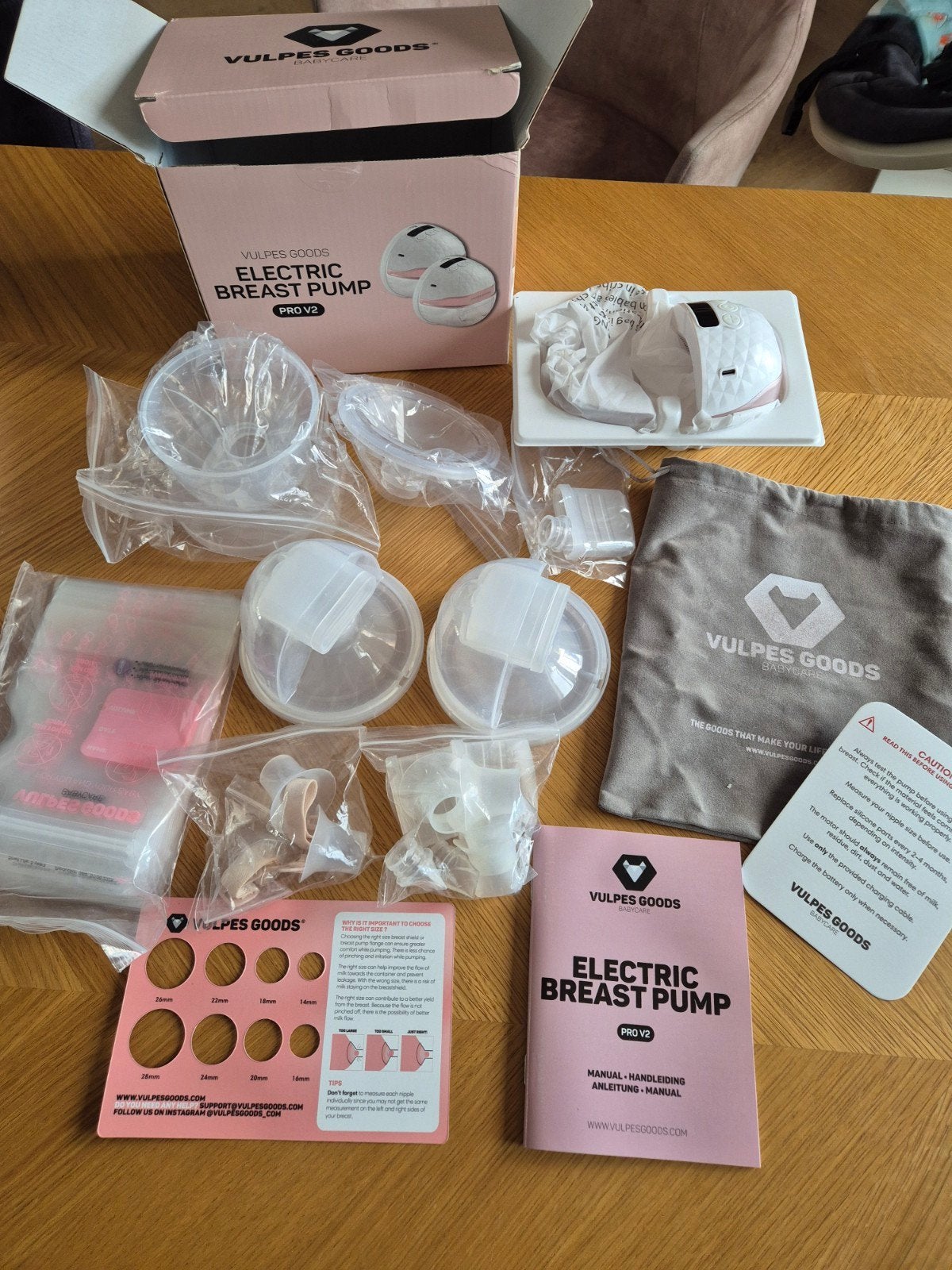 vulpes goods breast pump pro v2, Ophalen