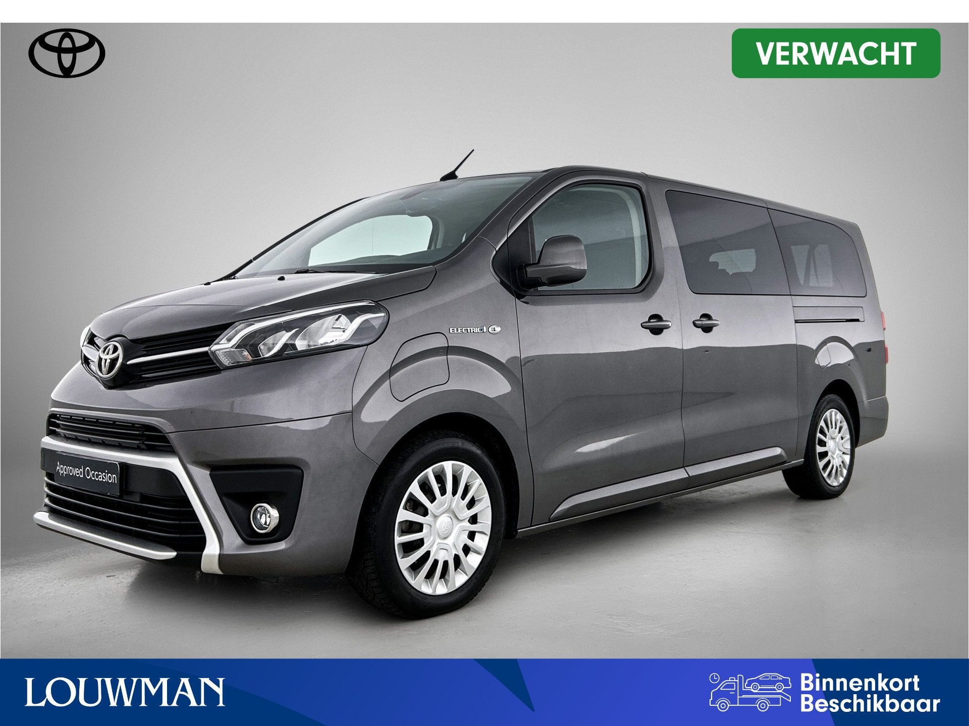 Toyota PROACE Electric Shuttle Long Extra Range Cool 75 kWh, Auto's, Gebruikt, Zwart, Overige carrosserieën, Origineel Nederlands