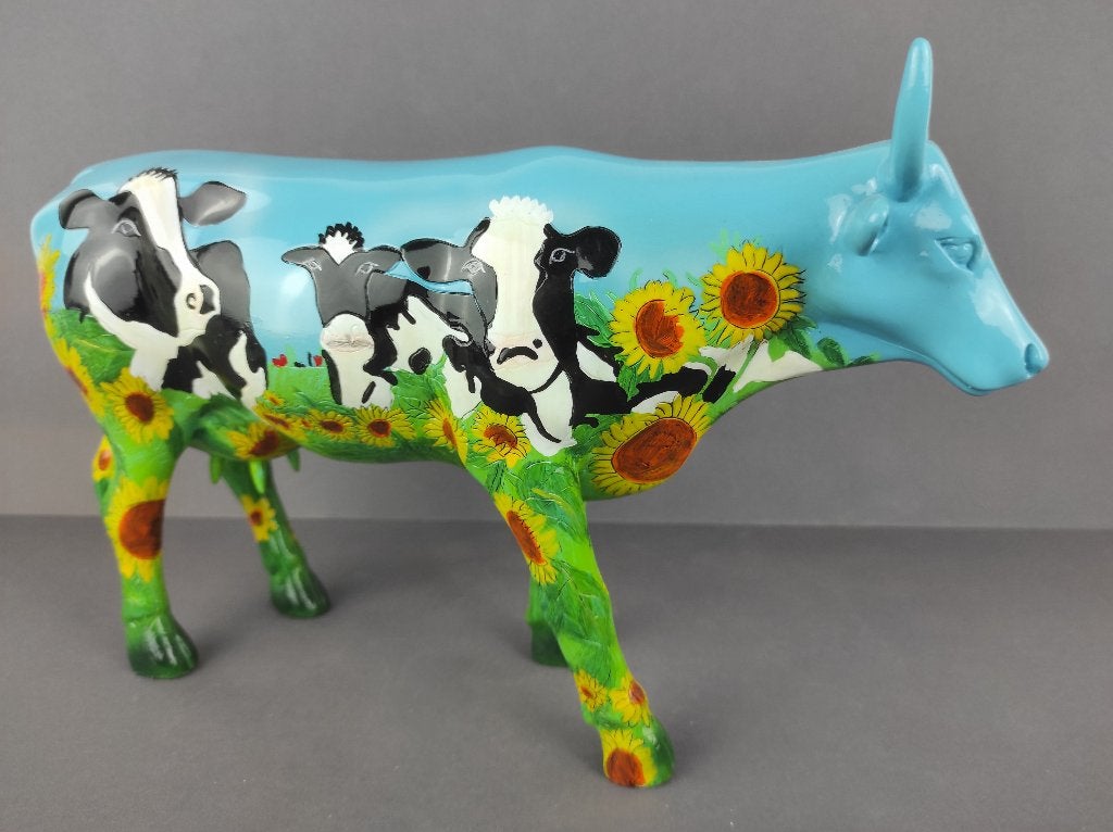 CowParade / Cow Parade Koe “Cow Barn” LARGE, Antiek en Kunst, Kunst | Designobjecten, Ophalen of Verzenden, Beeld, Meerkleurig