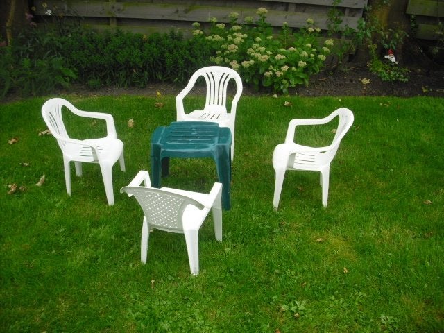 4 kinderstoelen  met tafel, Kinderen en Baby's, Ophalen, Gebruikt, Overige typen