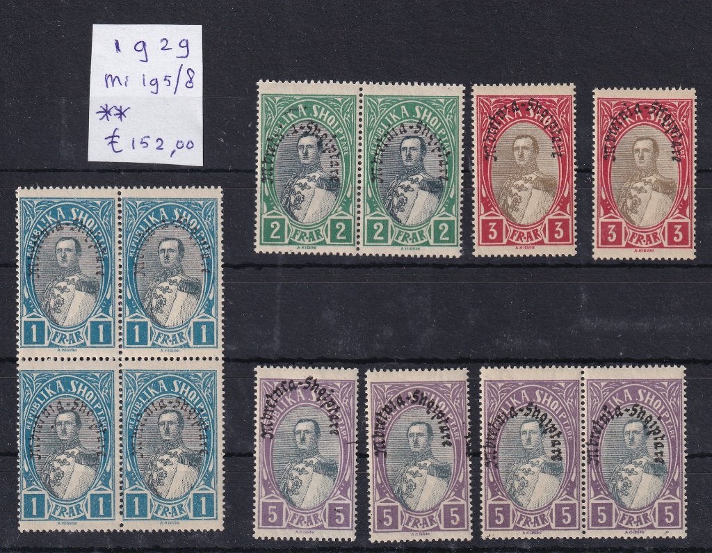 D190) 1929 Albanie Mi 195/198 €152 MNH m.i. origineel, Verzenden, Overige landen, Postfris