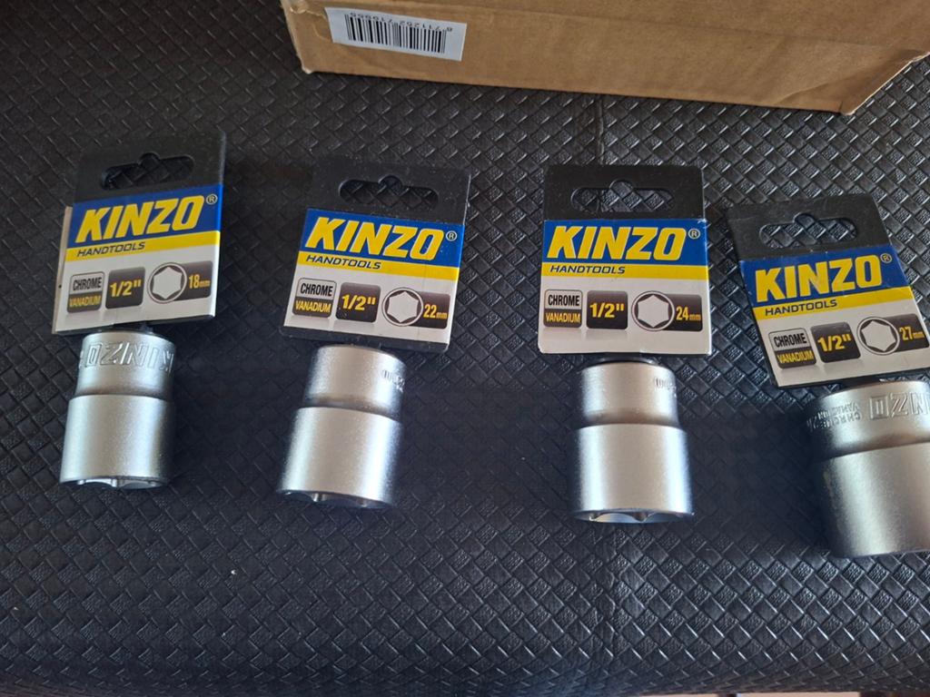 Kinzo Handgereedschap Doppen 1/2" - 18, 22, 24, 27mm, Ophalen, Nieuw