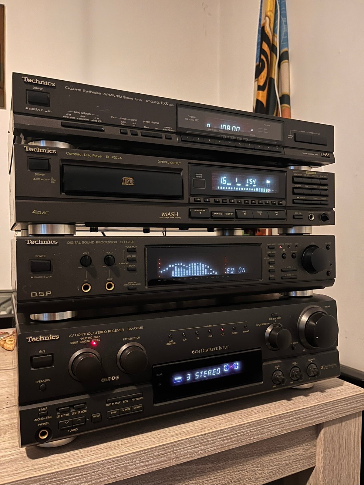 Technics audio HiFi stereo set met SH-GE90 Graphic Equalizer, Audio, Tv en Foto, Ophalen, Zo goed als nieuw, Overige merken