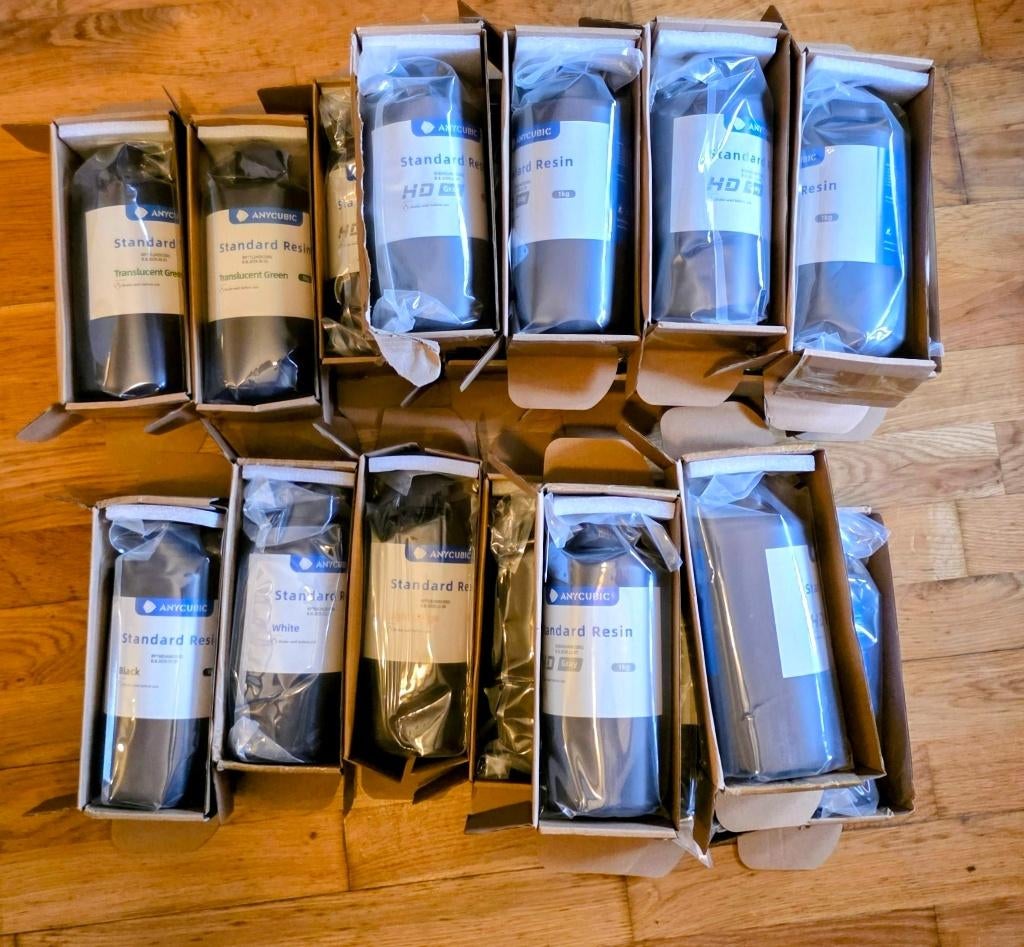 Anycubic Resin | HD Gray / Translucent Green ... Bulk deal, Ophalen of Verzenden, Nieuw, Resin/hars