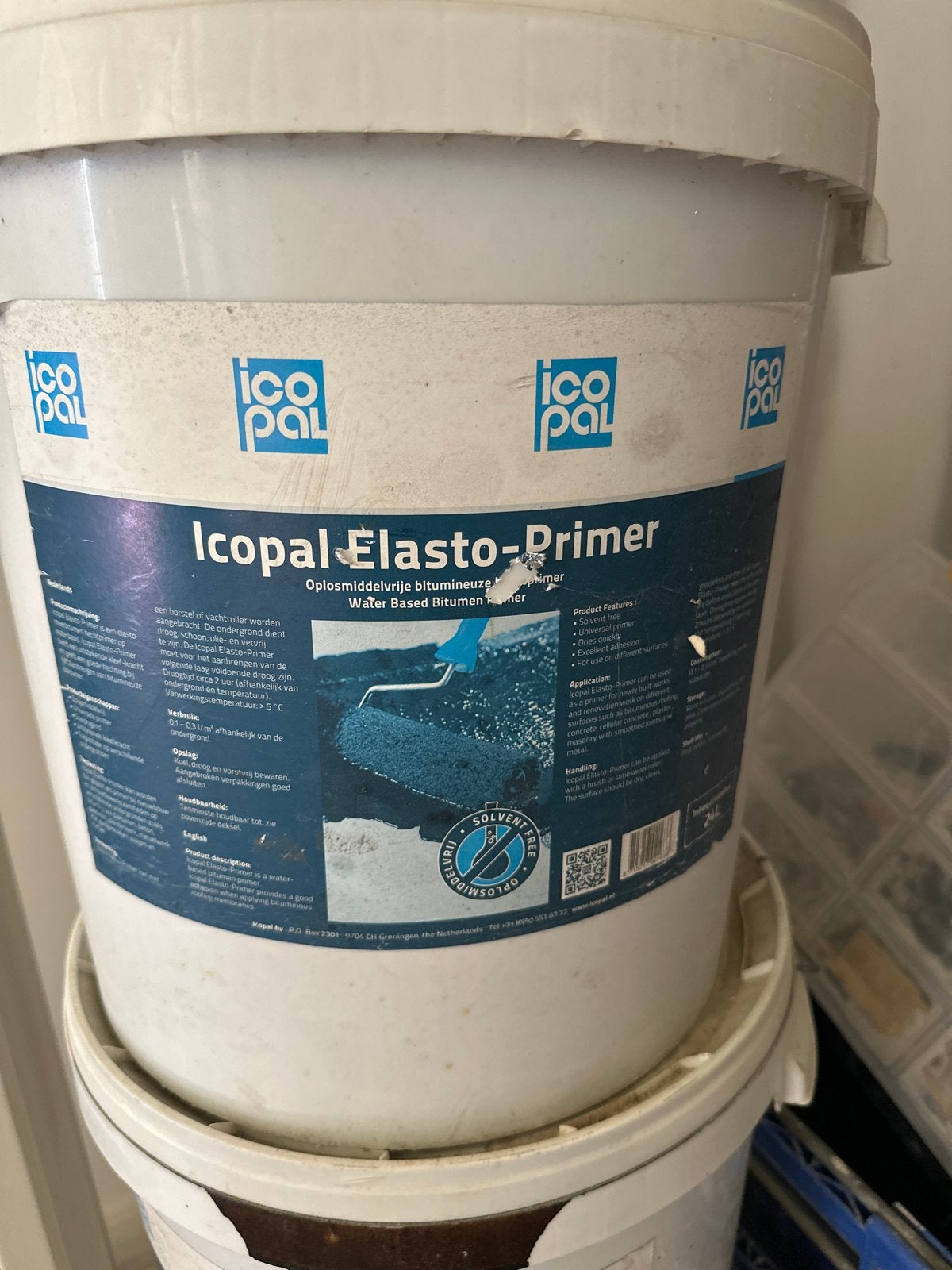Icopal Elasto-Primer Bitumen Primer, Ophalen, Zwart, Beits, Zo goed als nieuw