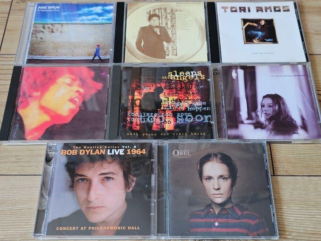 8 CD's, Dylan, Cohen, Neil Young, Hendrix, Tori Amos, A Obel, Cd's en Dvd's, Verzenden, Gebruikt