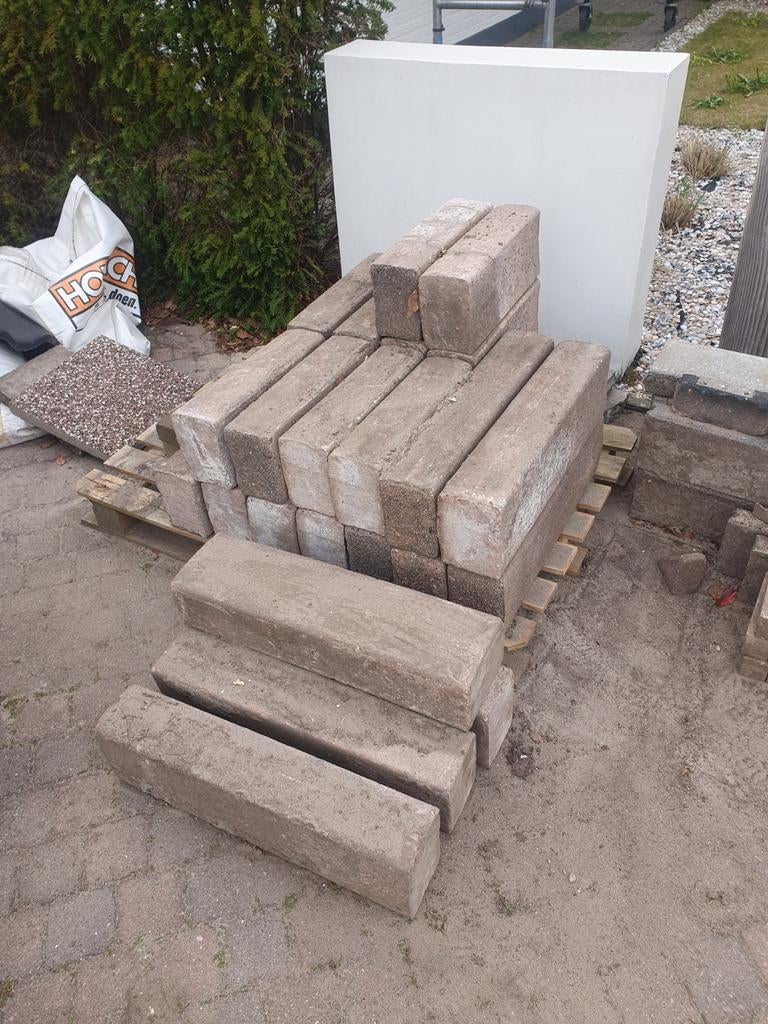 Betonnen pallisadebanden voor tuin en bestrating, Tuin en Terras, Ophalen, Gebruikt, Overige typen, Minder dan 5 m²