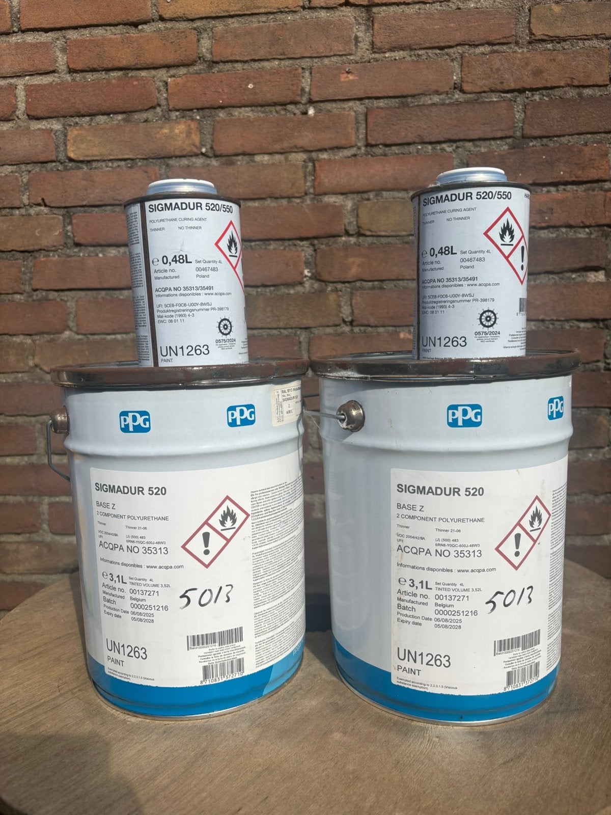 Jachtlak Sigmadur 2k PU kobaltblauw 8 liter aflak, Ophalen of Verzenden, Zo goed als nieuw