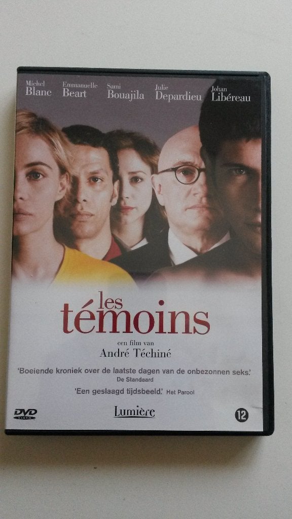 Les temoins - Andre techine, Michel Blanc, Emmanuelle Beart, Cd's en Dvd's, Verzenden, Nederlands, Frankrijk, Zo goed als nieuw