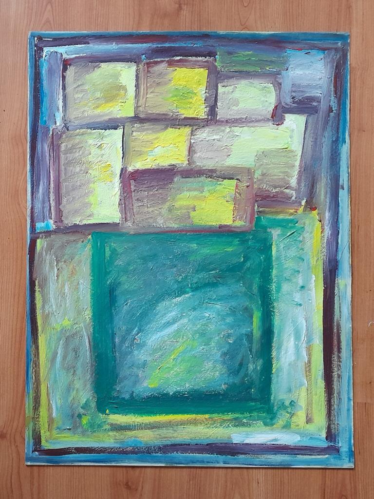 Abstract figuratief schilderij, Ophalen of Verzenden