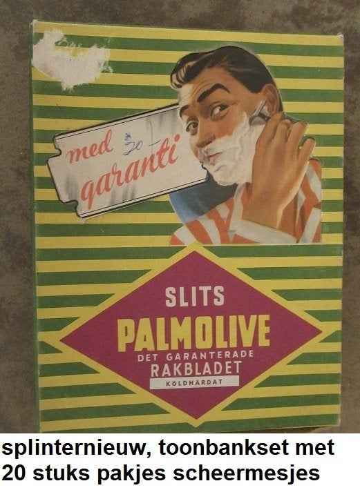 Palmolive scheermes, jaren 50, overdoosje met 20 pakjes, Ophalen of Verzenden, Nieuw