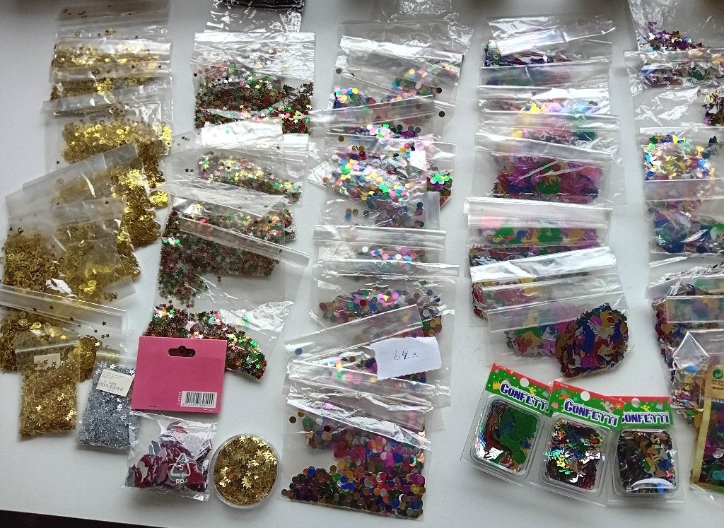 Confetti om te knutselen 64 zakjes - nieuw, Ophalen of Verzenden, Nieuw