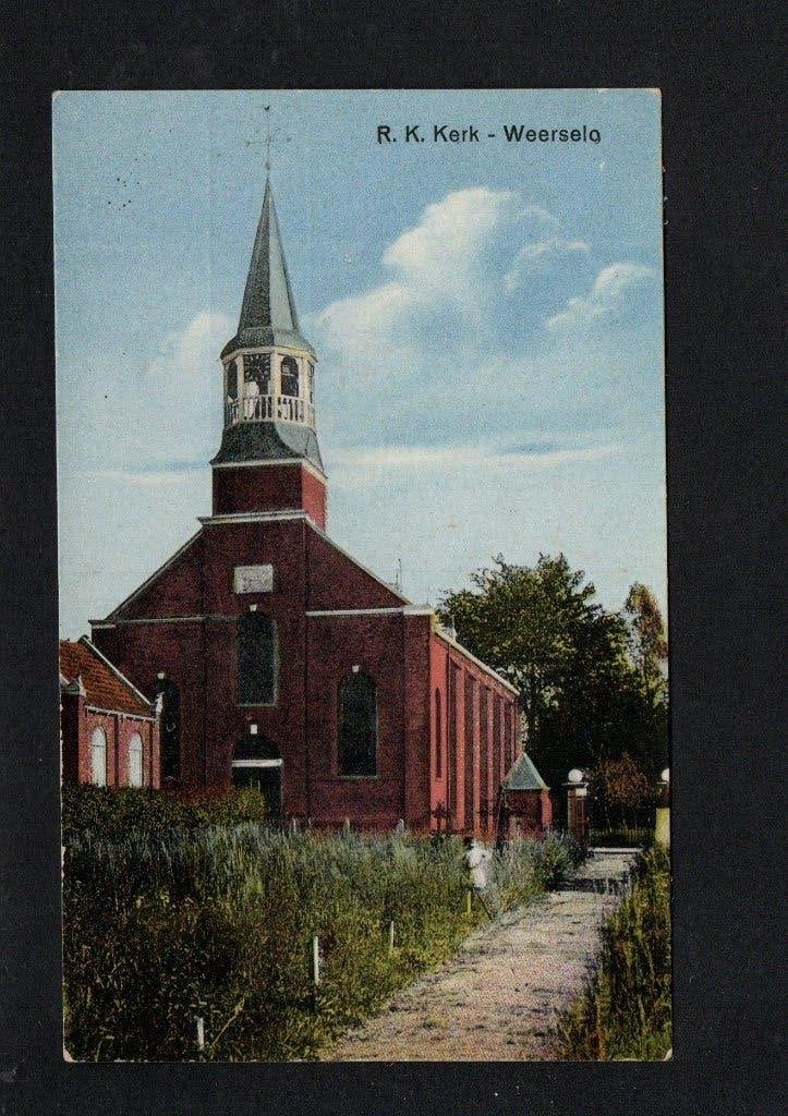 R.K. Kerk Weerselo., Verzamelen, Ophalen of Verzenden, 1920 tot 1940, Ongelopen, Overijssel