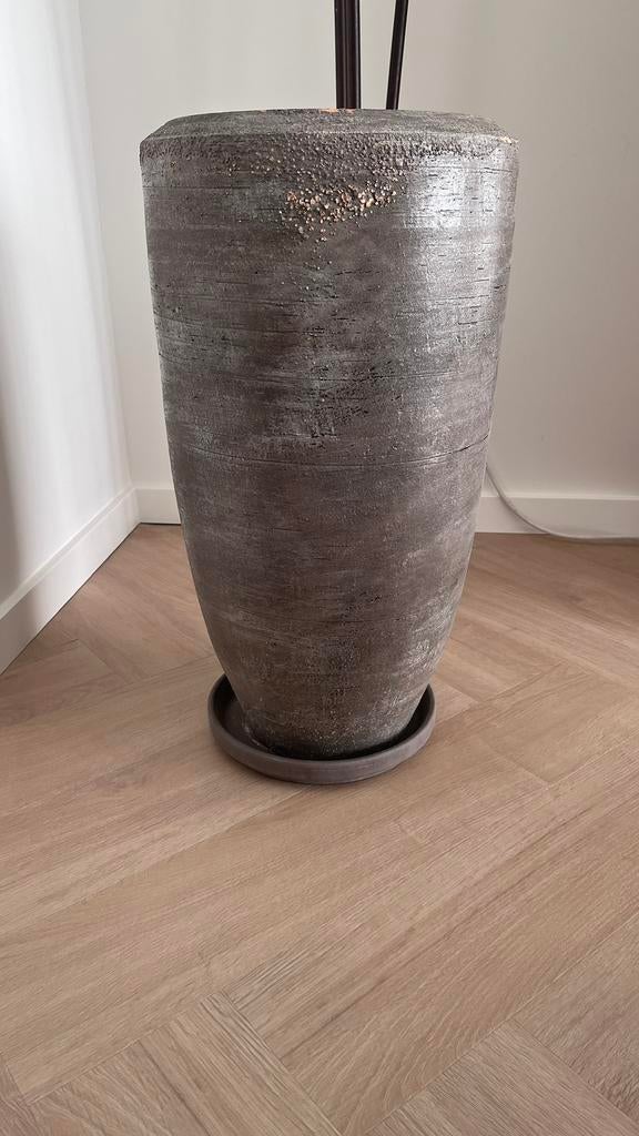 Hoge Plantenpot H 62cm, Rond, Binnen, Zo goed als nieuw, Aardewerk
