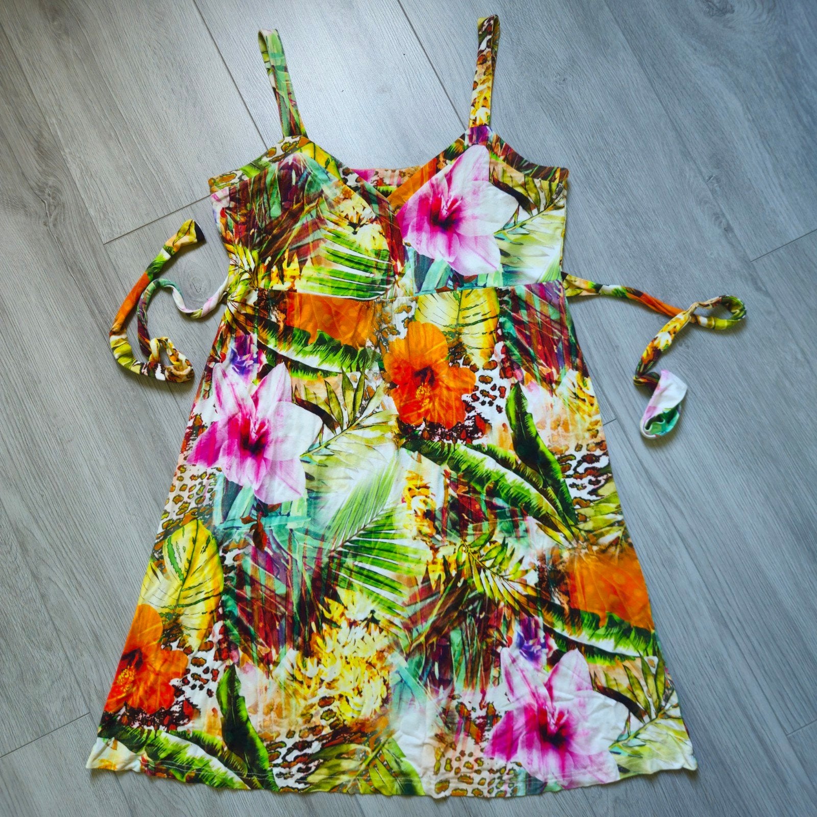 Miss Etam zomerjurk XL - Tropische print, Miss Etam, Ophalen of Verzenden, Maat 46/48 (XL) of groter, Meerkleurig