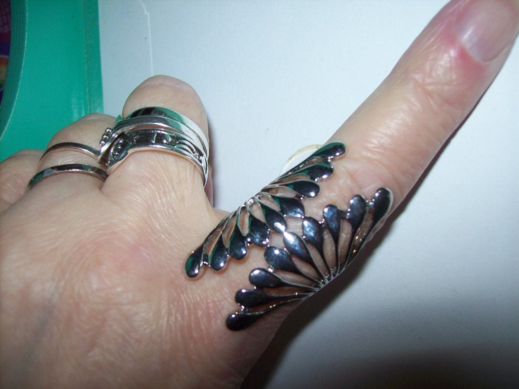 Ring Zilvertint Mooi Lang fraai model Maten 17 en 19, 19 tot 20, Nieuw, Dame, Zilver