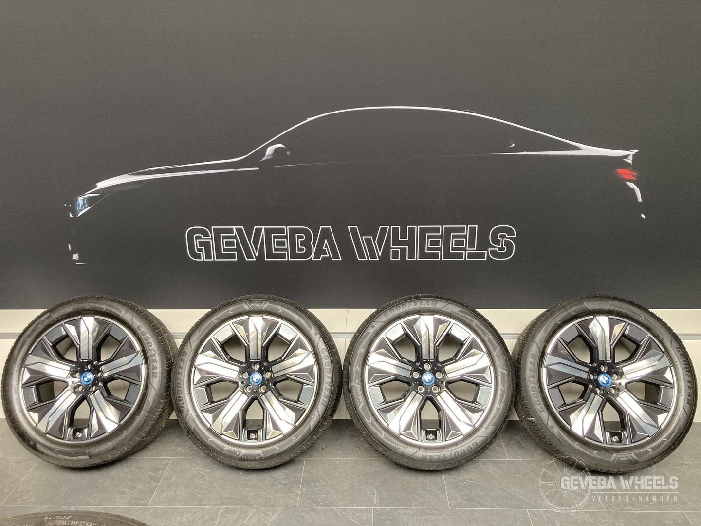 21” originele BMW IX i20 velgen + winterbanden 1012 5x112, Auto-onderdelen, Banden en Velgen, Gebruikt, 255 mm, -, -