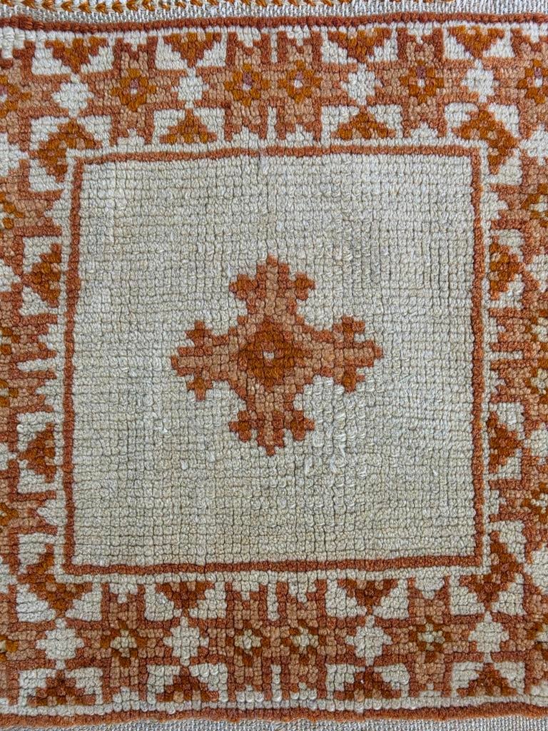 Handgeknoopt oosters wol mini Tunis tapijt vierkant 40x43cm, Huis en Inrichting, Hype pop up, Minder dan 50 cm, Gebruikt, Hype pop up