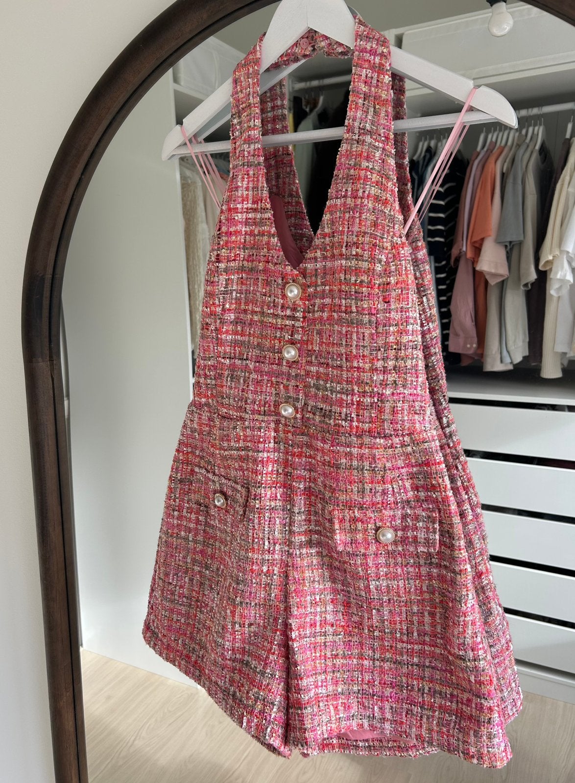 Amisu gehaakte roze playsuit maat 38, Kleding | Dames, Ophalen of Verzenden, Zo goed als nieuw, Maat 38/40 (M), Roze