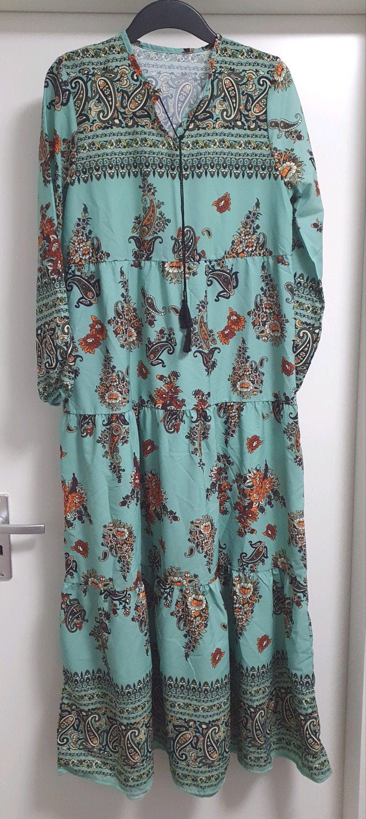 Nieuwe Boho Maxi Jurk met Paisley Print - Maat S, Kleding | Dames, Nieuw, Ophalen of Verzenden, Onbekend, Maat 36 (S)